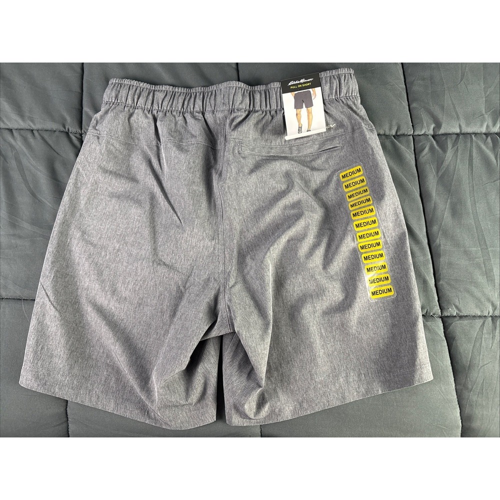 NEW Eddie Bauer Gray Pull-On Shorts Water Repellent UPF 50+ Sz Medium M